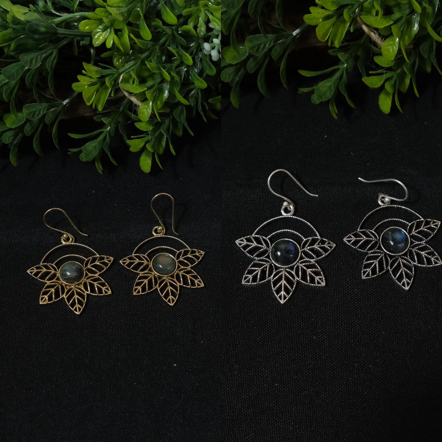 Boho Flower Dangle Crystal Earring