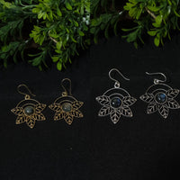 Boho Flower Dangle Crystal Earring