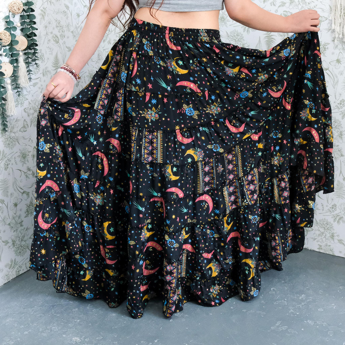 Stevie Inspired Flowy Tiered Skirt