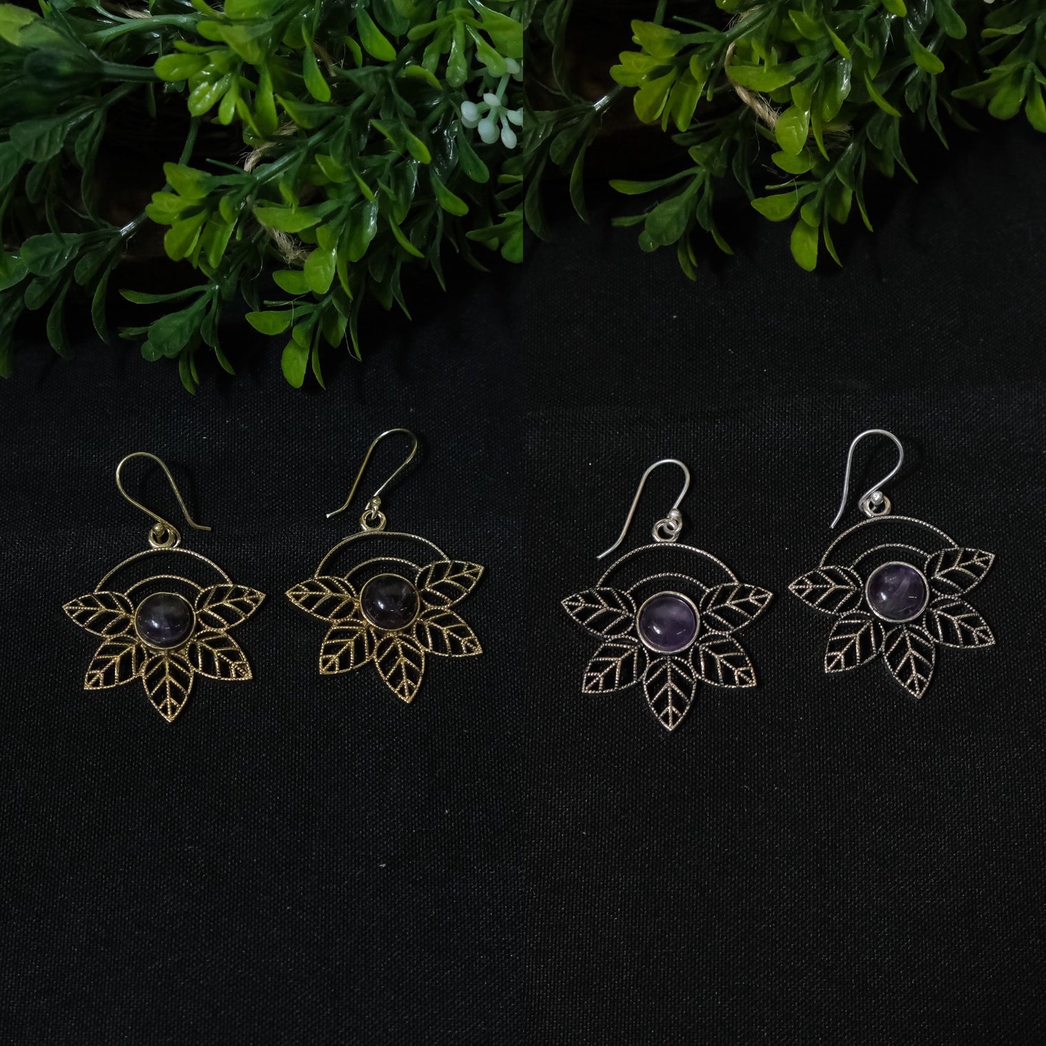 Boho Flower Dangle Crystal Earring