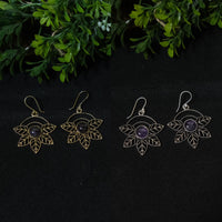 Boho Flower Dangle Crystal Earring