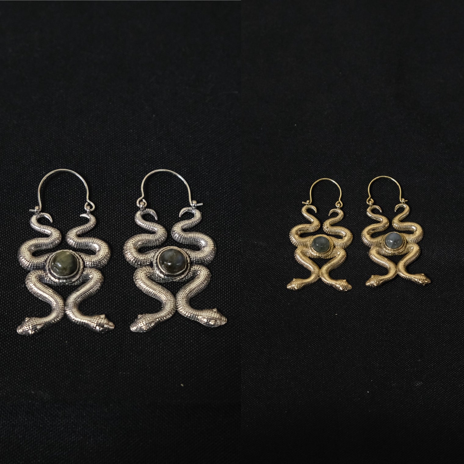 Dangle Goth Snake Earring