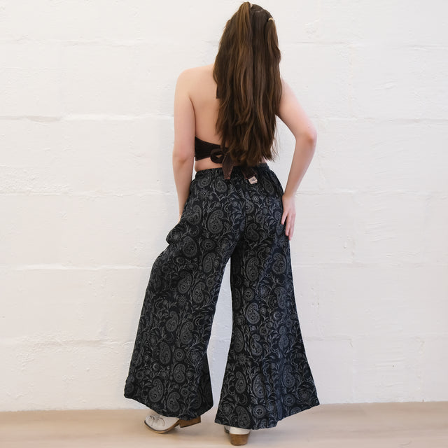 Flowy Paisley Boho Cotton Wide Leg Pants