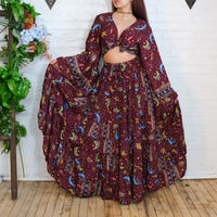 Stevie Inspired Flowy Tiered Skirt With Ruffle Top