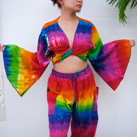 Pride Festival Harem Pant Set with Bell Sleeve Top