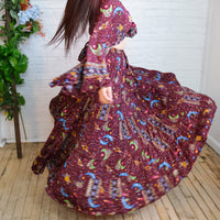 Stevie Inspired Flowy Tiered Skirt With Ruffle Top