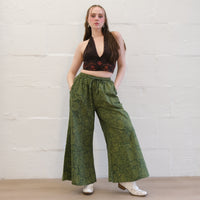 Flowy Paisley Boho Cotton Wide Leg Pants