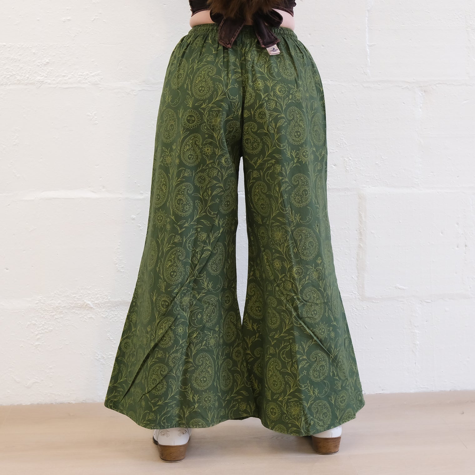 Flowy Paisley Boho Cotton Wide Leg Pants