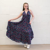 Boho Goddess Maxi Tiered  Backless Dress