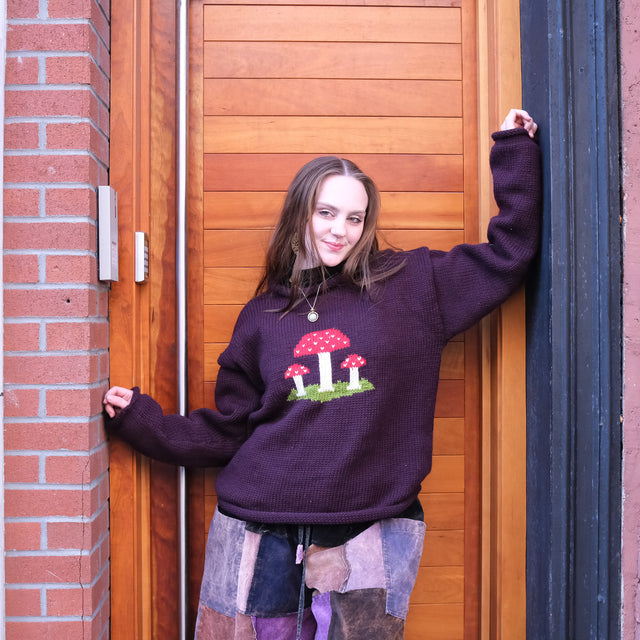 Mushroom Magic Knitted Sweater