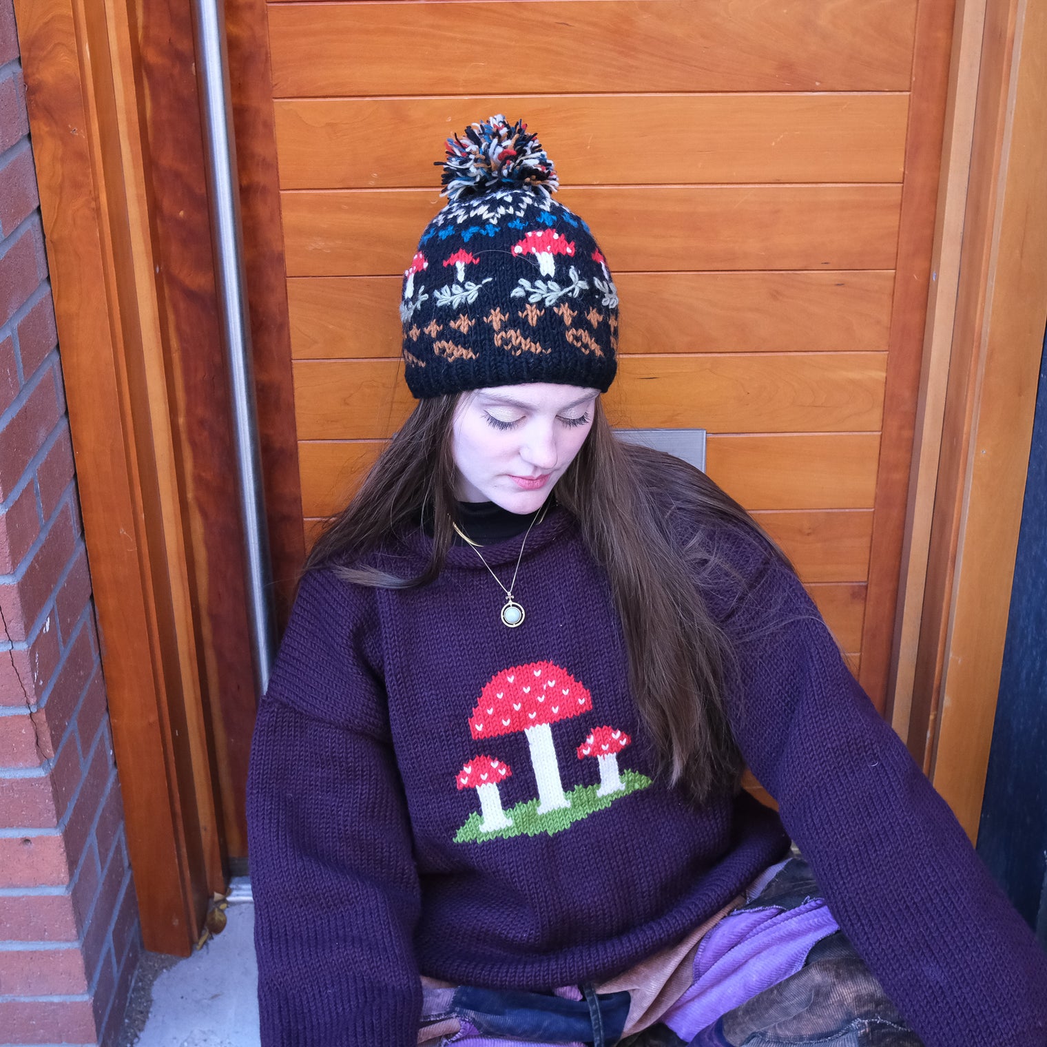 Mushroom Magic Knitted Sweater