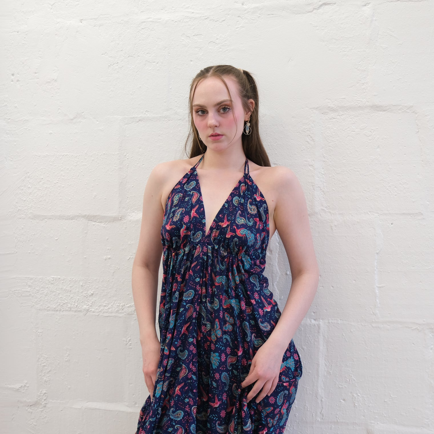 Boho Goddess Maxi Tiered  Backless Dress