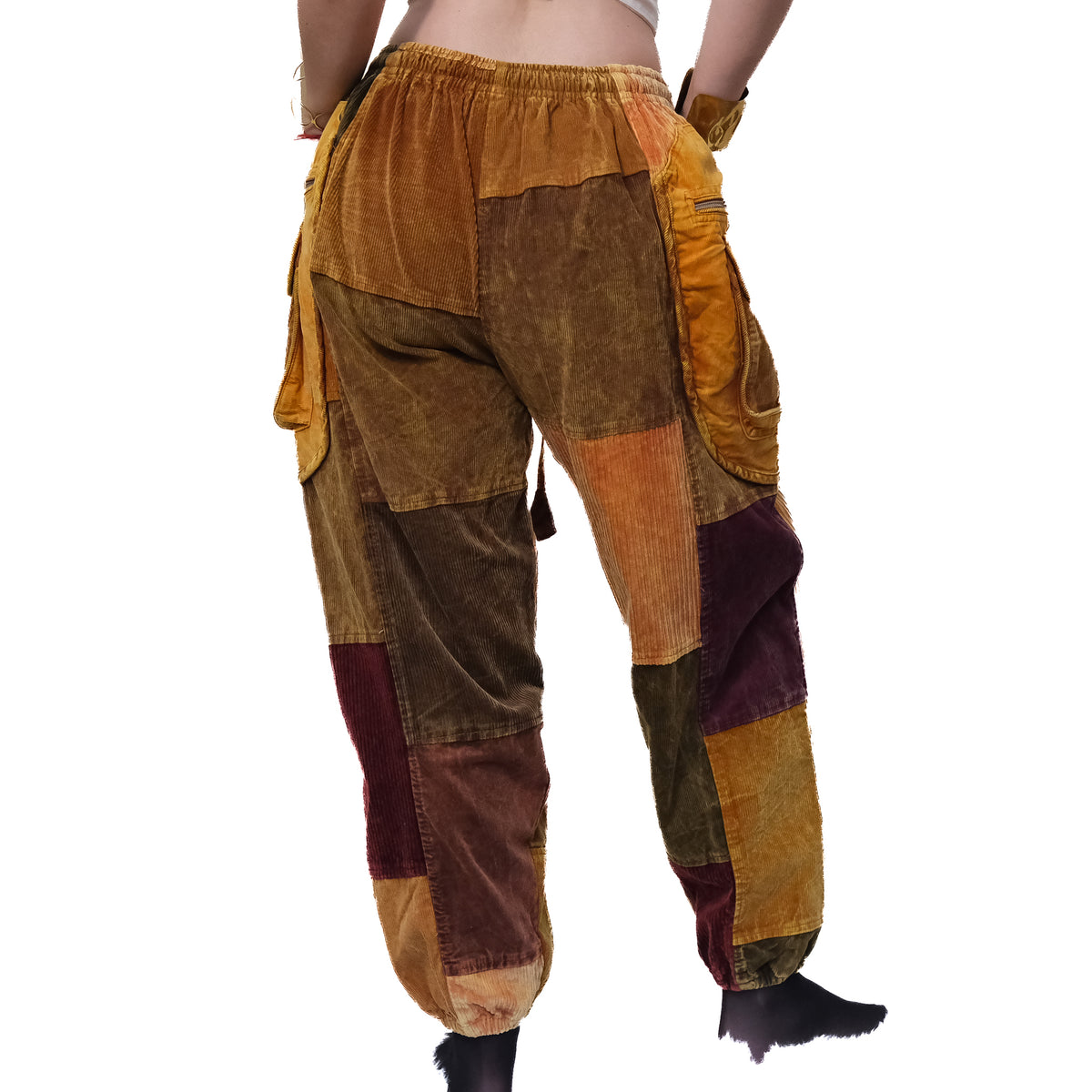 Patch Corduroy Baggy Pants