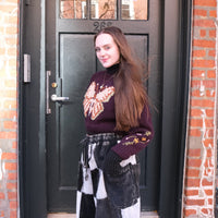 Butterfly Meadow Knit Crop Sweater