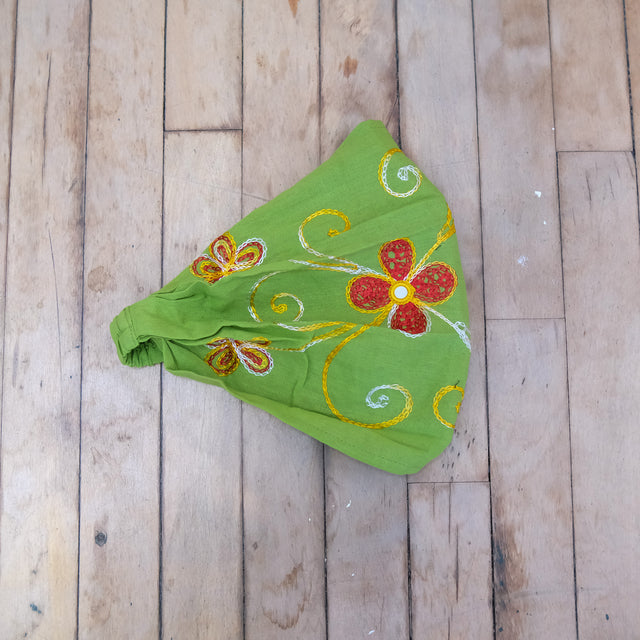 Boho Floral Embroidery Head Wrap