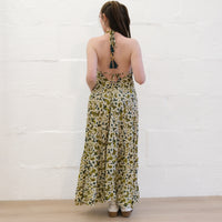 Boho Goddess Maxi Tiered  Backless Dress