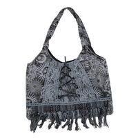 Celestial Sun & Moon Lace Fringe Bag