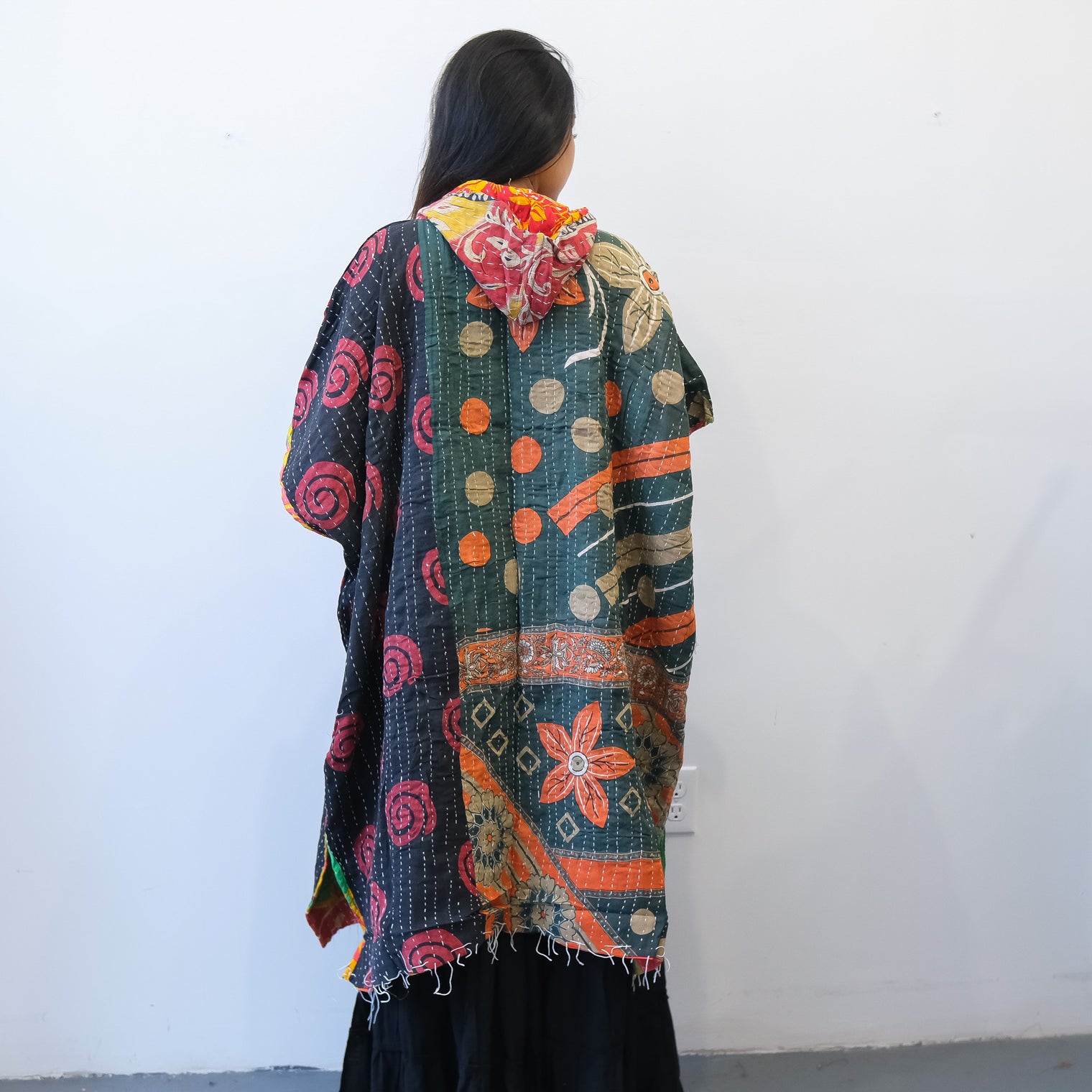 Kantha Upcycled Reversible Oversized Ponchos