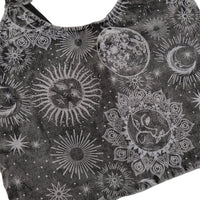 Celestial Sun & Moon Lace Fringe Bag