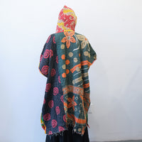 Kantha Upcycled Reversible Oversized Ponchos