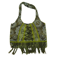 Celestial Sun & Moon Lace Fringe Bag