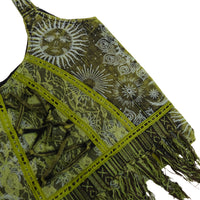 Celestial Sun & Moon Lace Fringe Bag