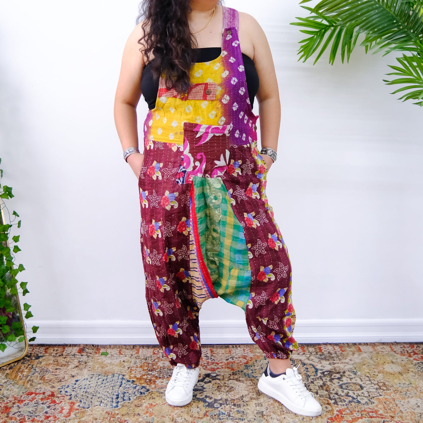 Kantha Harem Jumpsuit with Pockets