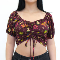 Boho Whimsical Butterfly Crop Top