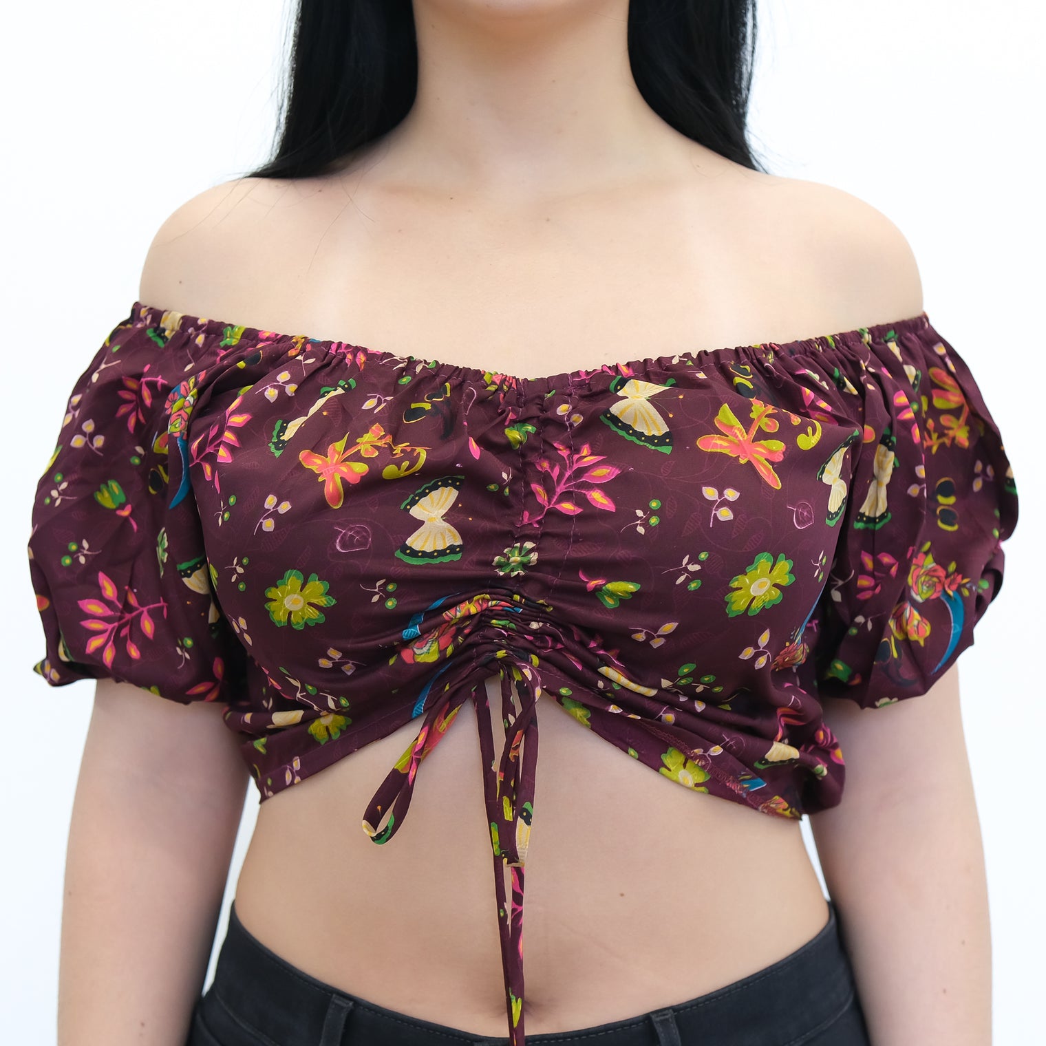 Boho Whimsical Butterfly Crop Top