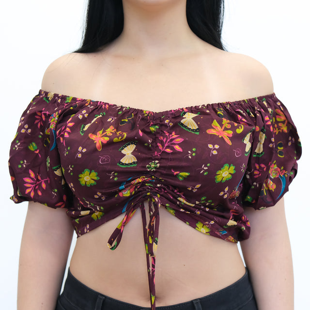 Boho Whimsical Butterfly Crop Top