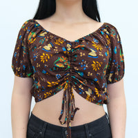 Boho Whimsical Butterfly Crop Top