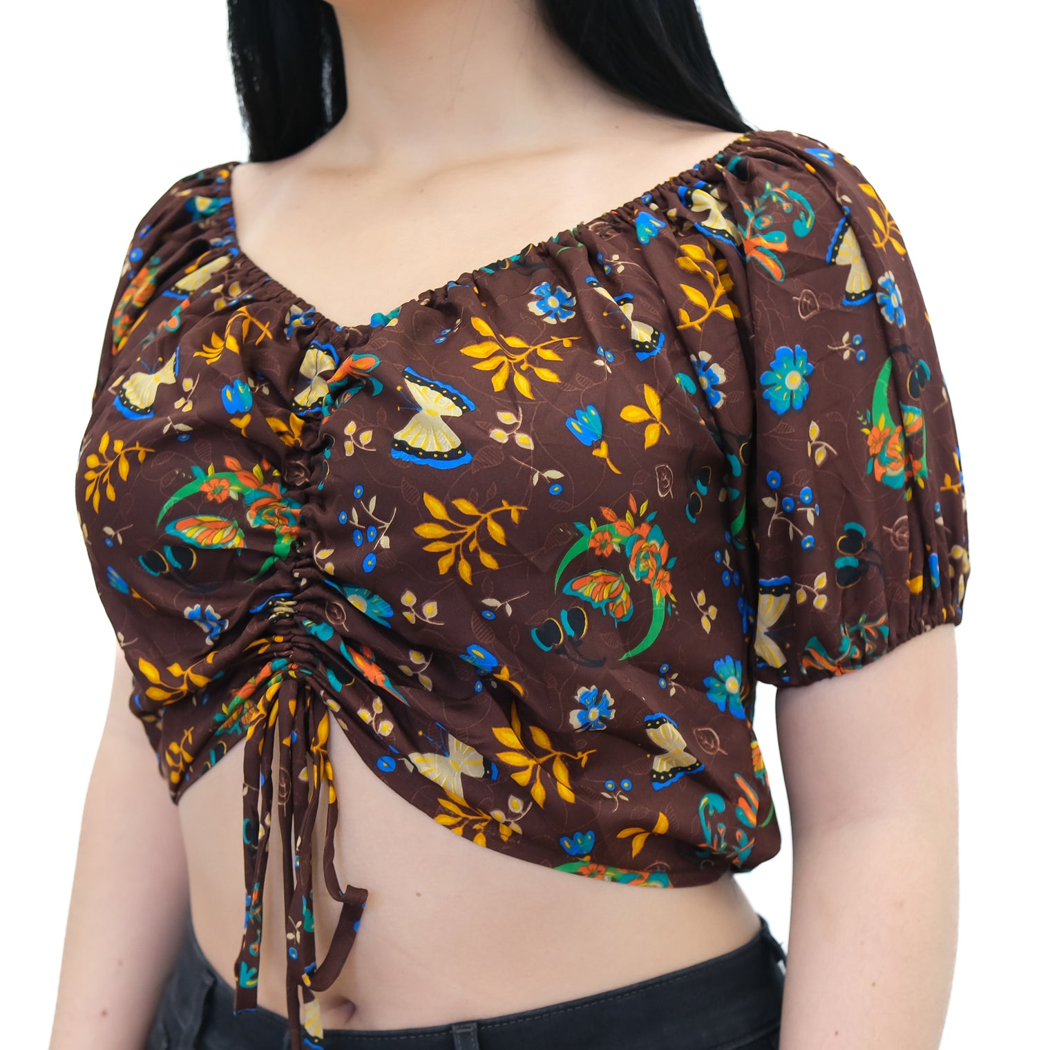 Boho Whimsical Butterfly Crop Top