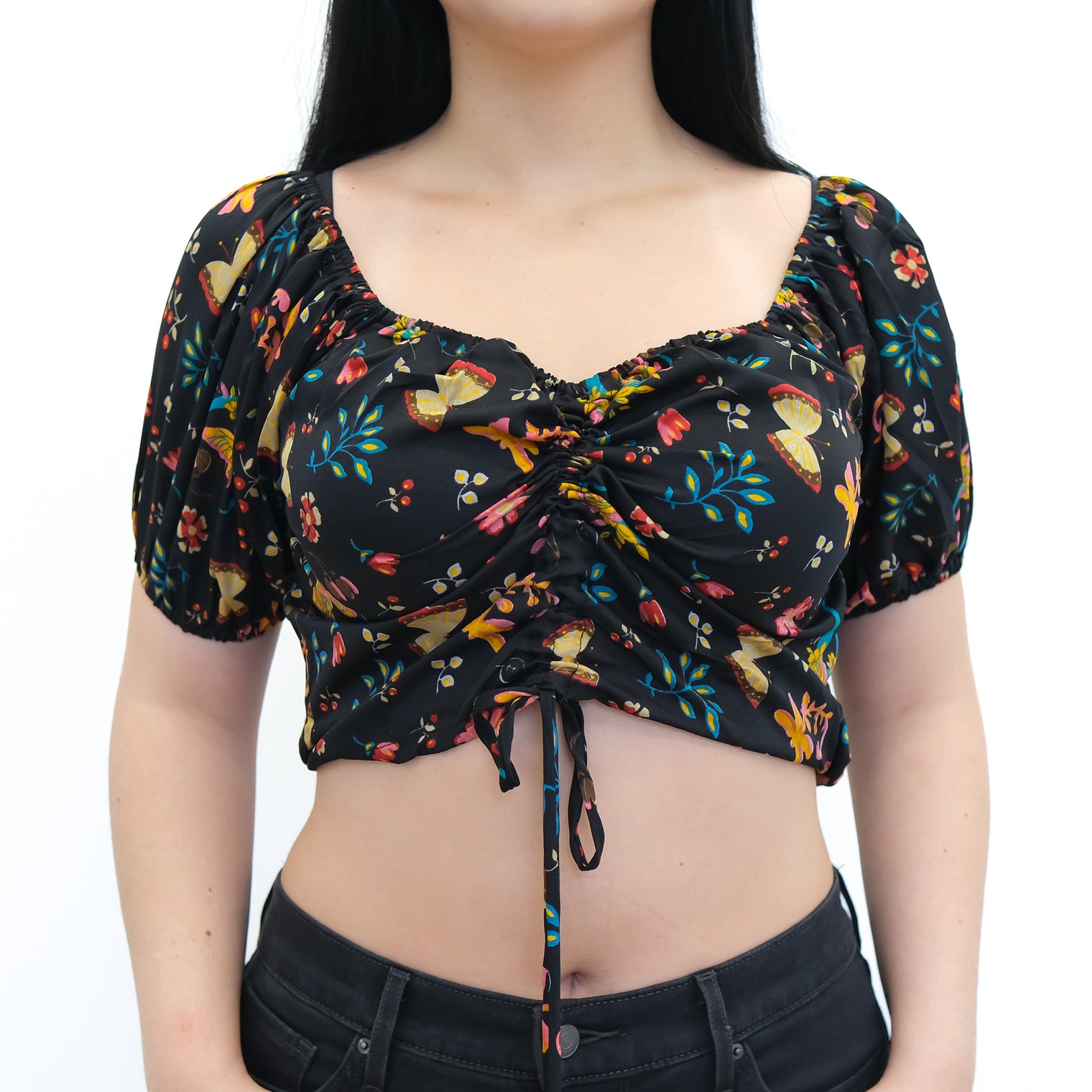 Boho Whimsical Butterfly Crop Top