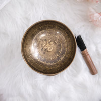Tibetan Singing Bowl with Om Mani Padme Hum Mantra