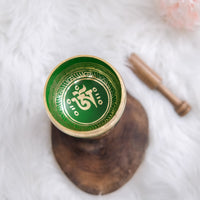Green 3.5 Inch Tibetan Meditation Singing Bowl