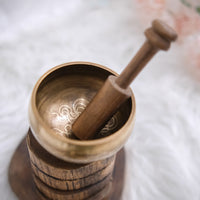 Tibetan Singing Bowl with Mantra Engraving