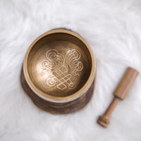 Tibetan Singing Bowl with Mantra Engraving