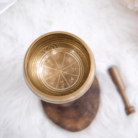 Tibetan Singing Bowl with Mantra Engraving