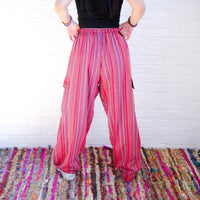 Multicolor Unisex Cotton Cargo Pants