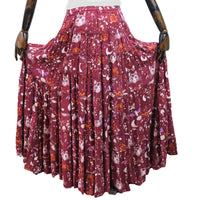 Celestial Cat Moon Tiered Maxi Skirt
