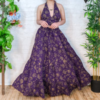 Flowy Tiered Mushroom Celestial Cotton Skirt Set