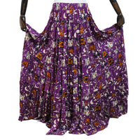 Celestial Cat Moon Tiered Maxi Skirt