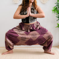 Patchwork Block Print Harem Pants