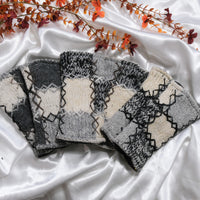 Hand Knit Patch Handwarmers with Fleece Lining