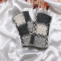 Hand Knit Patch Handwarmers with Fleece Lining