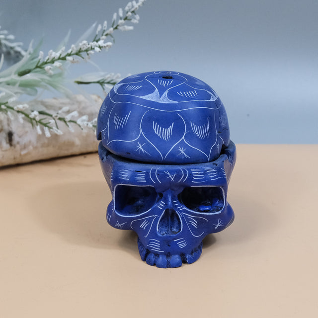 Handmade Resin Skull Storage Box