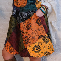 Celestial Patchwork Boho Wide Leg Romper