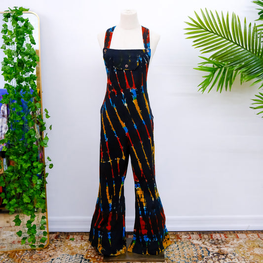 Funky Tie Dye Jumpsuit with Bell Bottom