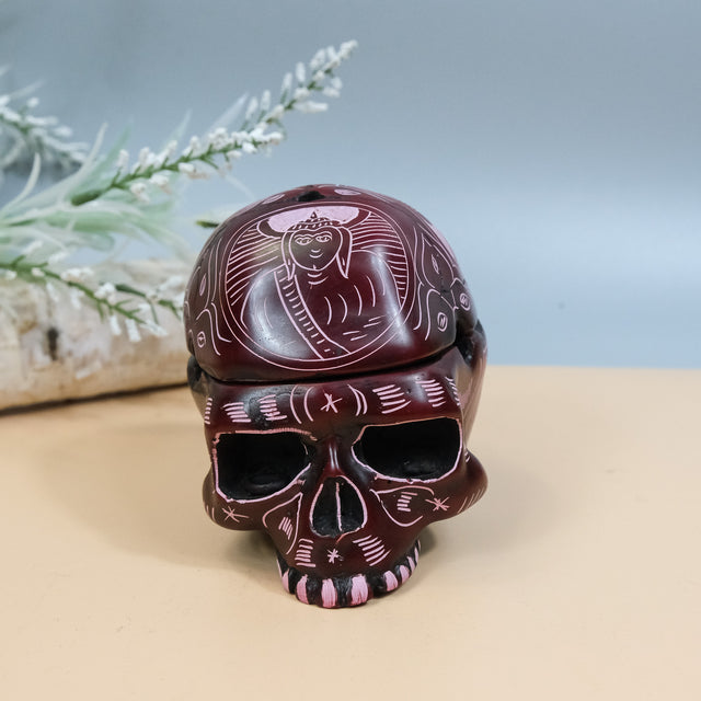 Handmade Resin Skull Storage Box
