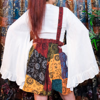 Celestial Patchwork Boho Wide Leg Romper